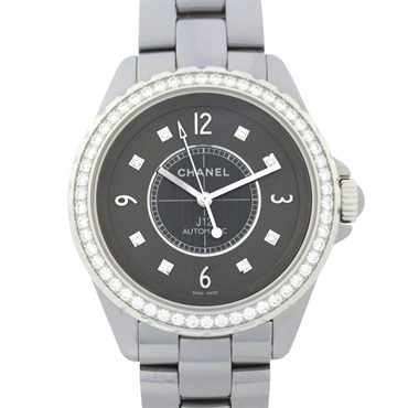 CHANEL J12 Chromatic Diamond Wrist Watch H2566 Auto Titanium ceramic Used mens