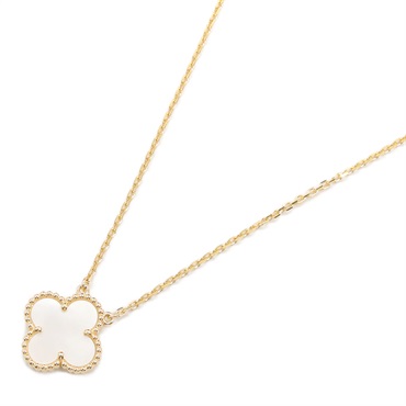 Van Cleef & Arpels Vintage Alhambra Necklace 18KYG Gold Mother of pearl Used