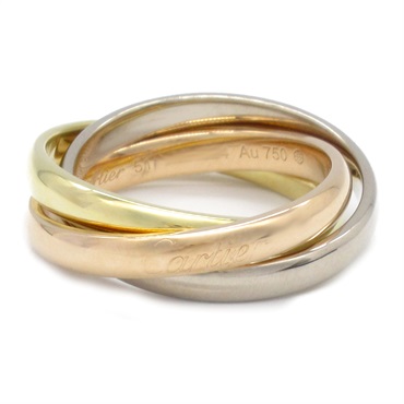 CARTIER Trinity Ring Classic 18KYG RG WG Yellow Three Gold used US size 5.75 #51