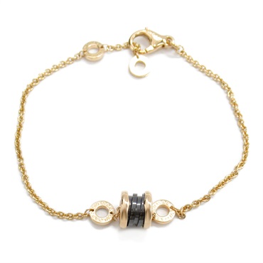 BVLGARI B-zero 1 Element Ceramic Bracelet 18KPG Pink Rose Gold Black Used unisex