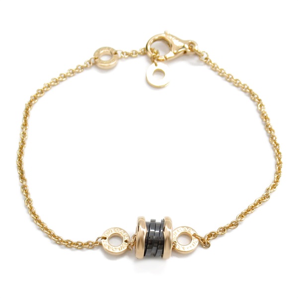 BVLGARI B-zero 1 Element Ceramic Bracelet 18KPG Pink Rose Gold Black Used unisex
