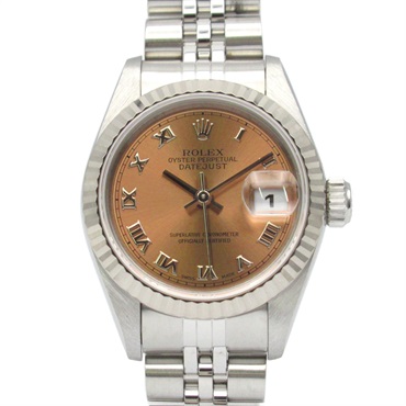 ROLEX Datejust T Wrist Watch 69174 Auto 18KWG Gold Stainless Steel Used Women