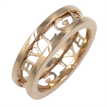 BVLGARI B-zero1 logo spiral Ring 18KPG Rose Gold Used unisex Us size 5.75 #51