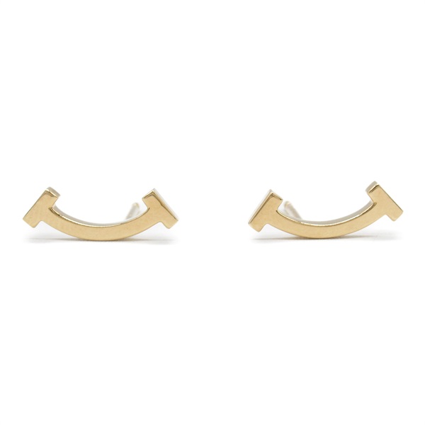 TIFFANY＆CO T Smile Pierced earrings 18KPG Pink Rose Gold Used women