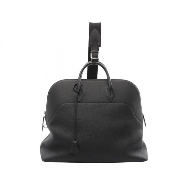 HERMES Bolide A Dos Backpack 085418CK Togo leather Black Used unisex W SHW