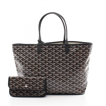 GOYARD Saint Louis PM Tote Bag canvas leather Black Multicolor Used Women