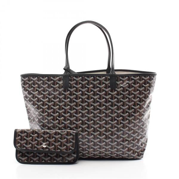 GOYARD Saint Louis PM Tote Bag canvas leather Black Multicolor Used Women