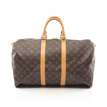 LOUIS VUITTON Keepall 45 Hand bag M41428 Monogram canvas leather Brown Used LV