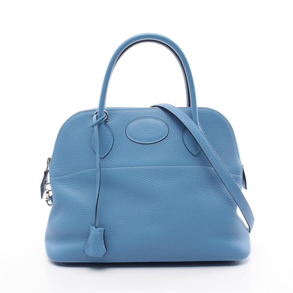 HERMES Bolide3 Hand shoulder bag T Taurillon Clemence Blue Paradaise Used SHW