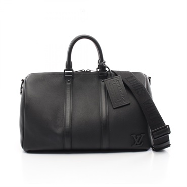 LOUIS VUITTON Keepall Bandouliere 40 2way Handbag M57088 Aerogram Black Used LV