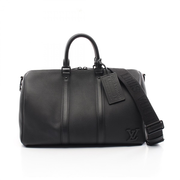LOUIS VUITTON Keepall Bandouliere 40 2way Handbag M57088 Aerogram Black Used LV