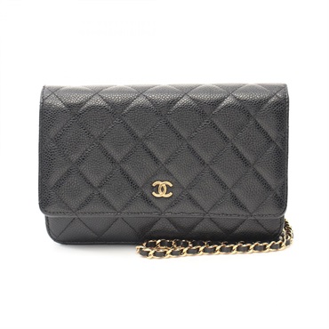 CHANEL Matelasse Shoulder Bag A33814 leather Grained calfskin Black Used GHW CC