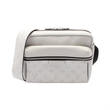 LOUIS VUITTON Outdoor messenger PM Bag M30243 Taigalama leather White Gray Used
