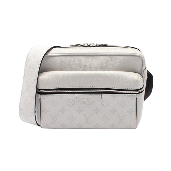 LOUIS VUITTON Outdoor messenger PM Bag M30243 Taigalama leather White Gray Used