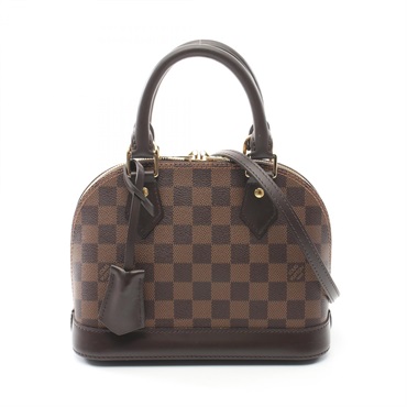 LOUIS VUITTON Alma BB 2way shoulder Handbag N41221 Damier Brown Ebene Used Women