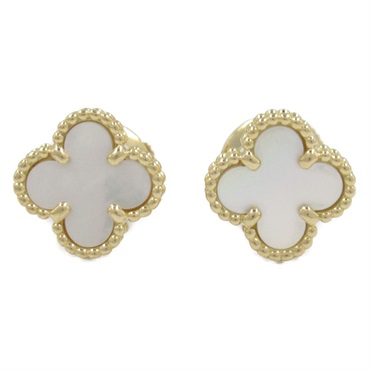 Van Cleef & Arpels Sweet Alhambra Pierced earrings Mother of pearl 18KYG Used