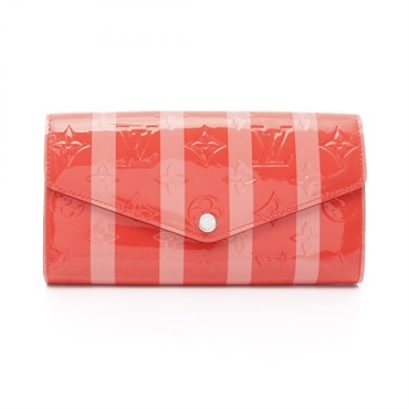LOUIS VUITTON Portefeuille Salar Bifold purse M58038 Vernis Pink Used Women LV