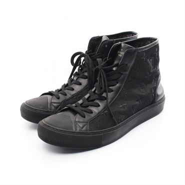 LOUIS VUITTON Tattoo Line Monogram Mesh sneakers leather Black Used Women size 7