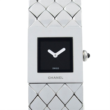 CHANEL Matelasse Wrist Watch H0009 Quartz Stainless Steel Used Women CC