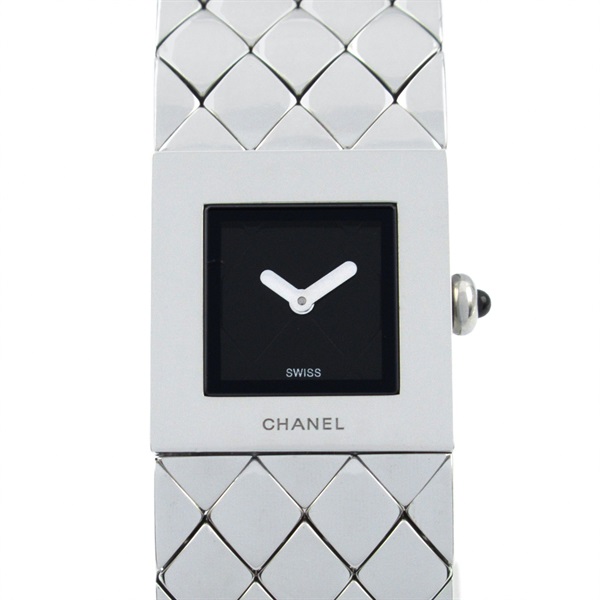 CHANEL Matelasse Wrist Watch H0009 Quartz Stainless Steel Used Women CC