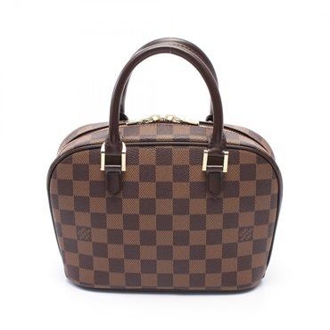 LOUIS VUITTON Saria Mini Hand bag N51286 Damier canvas leather Brown Ebene Used