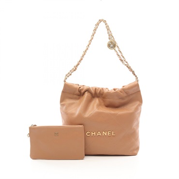 CHANEL Matelasse Chanel 22 Small Shoulder Bag AS3260 leather Beige Used Women CC