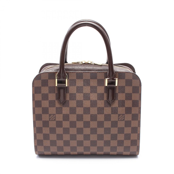 LOUIS VUITTON Triana Hand bag N51155 Damier canvas leather Brown Ebene Used