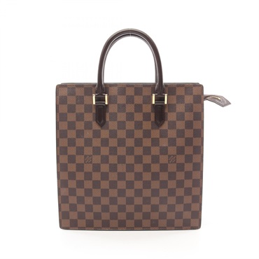 LOUIS VUITTON Venice PM Tote Bag N51145 Damier canvas leather Brown Ebene Used
