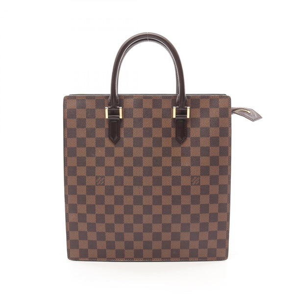 LOUIS VUITTON Venice PM Tote Bag N51145 Damier canvas leather Brown Ebene Used