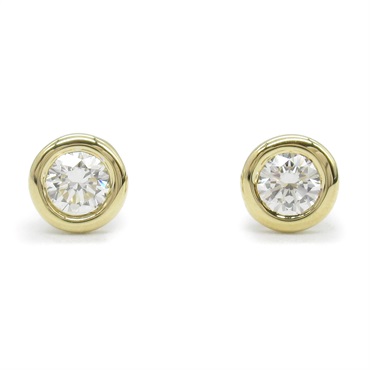 TIFFANY＆CO By the Yard Pierced earrings Diamond 18KYG Yellow Gold Used women
