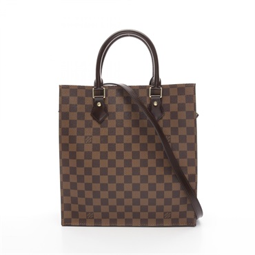 LOUIS VUITTON Sac Plat PM 2way Tote Bag N41226 Damier canvas Ebene Used Women LV