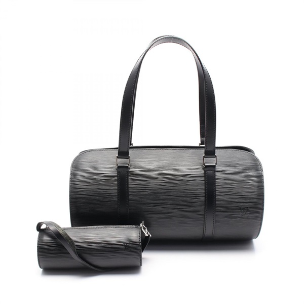 LOUIS VUITTON Souflot Hand bag M52222 Epi leather noir used LV