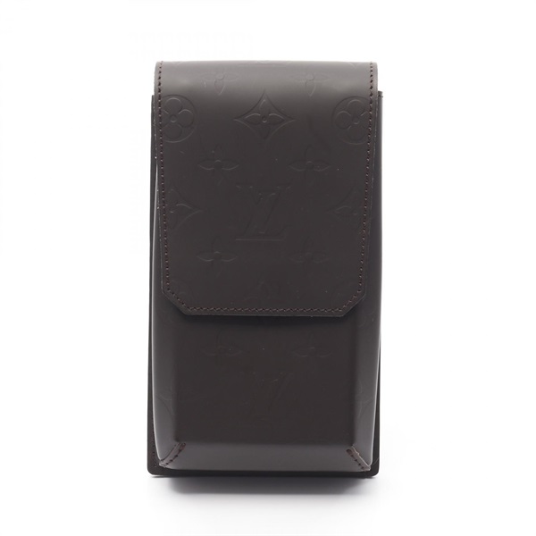 LOUIS VUITTON Haggie Pouch M54800 Monogram Grasse leather Brown Cafe Used Women