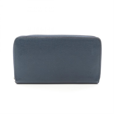 LOUIS VUITTON Zippy Organizer Around long wallet M30515 Taiga leather Navy Used