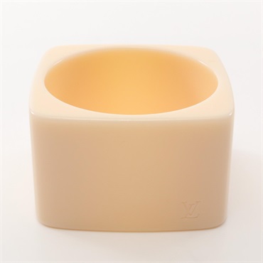 LOUIS VUITTON Art Bangle Plastic Beige Used Women