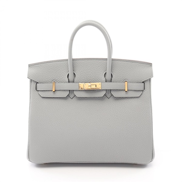 HERMES Birkin 25 Handbag 041344CC Togo leather Blue Lynn Used Women W GHW