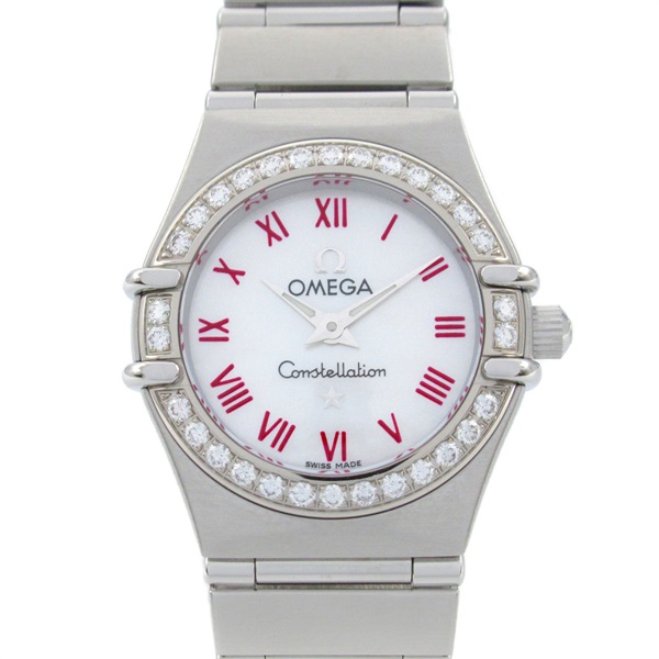 OMEGA Constellation Mini Diamond Wrist Watch 1466.63 Quartz SS Used Women