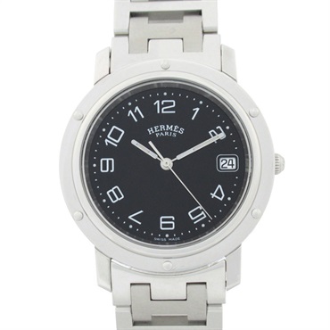 HERMES Clipper Wrist Watch CL6.710 Quartz Stainless Steel Used mens