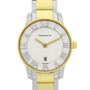 TIFFANY＆CO Atlas Dome Wrist Watch Z1830.11.15A21A00A Quartz GP SS Used Women