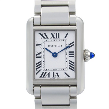 CARTIER Tank Must SM Wrist Watch WSTA0051 Quartz Stainless Steel Used Women