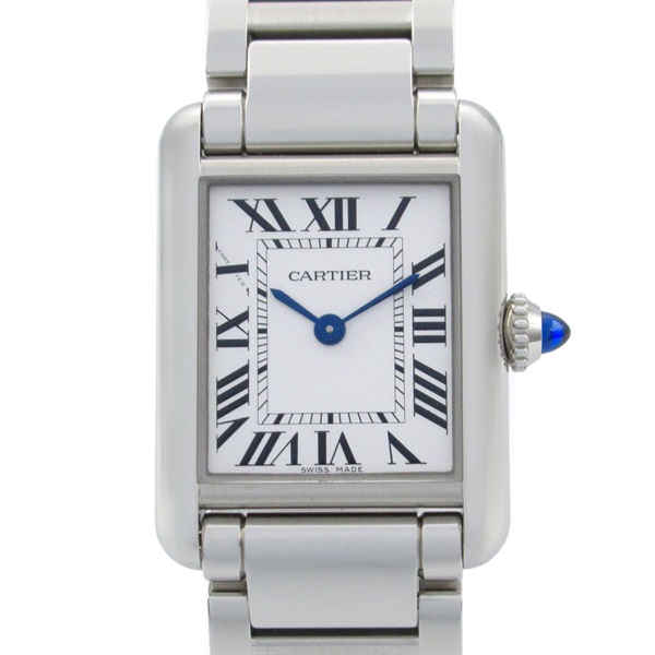 CARTIER Tank Must SM Wrist Watch WSTA0051 Quartz Stainless Steel Used Women