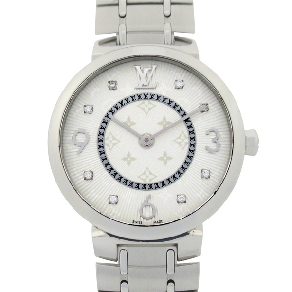LOUIS VUITTON Tambour Slim MM Wrist Watch Q13MJ Quartz SS Used Women LV