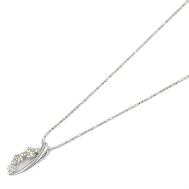 JEWELRY Diamond Necklace Pendant 14KWG white gold Used women