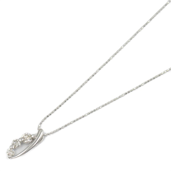 JEWELRY Diamond Necklace Pendant 14KWG white gold Used women