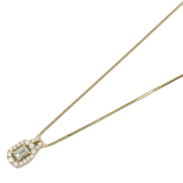 JEWELRY Diamond Necklace Pendant 18KYG Yellow Gold Used women