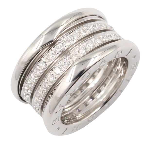 BVLGARI B-zero1 Ring 4 bands 18KWG White Gold Used women US size 4.75 #49