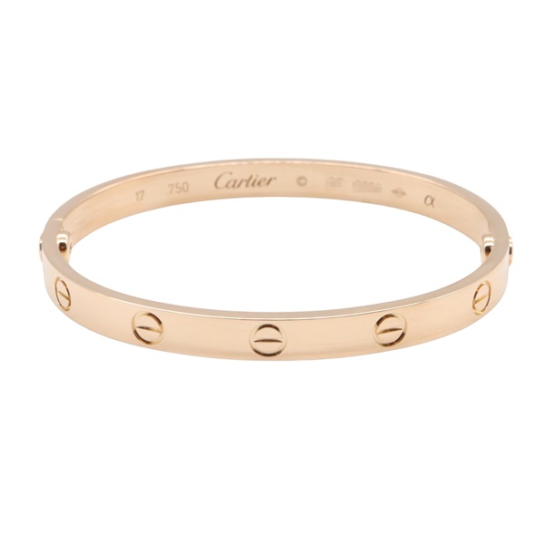 CARTIER Love Bracelet 18KRG Pink Rose Gold used women #17