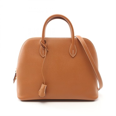 HERMES Bolide 1923 30 2way Hand shoulder bag Z Epsom Brown Gold Used GHW