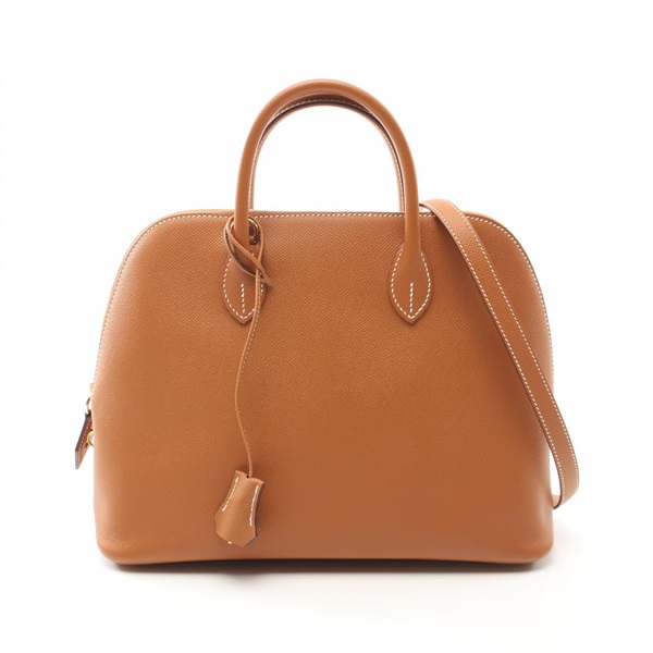 HERMES Bolide 1923 30 2way Hand shoulder bag Z Epsom Brown Gold Used GHW