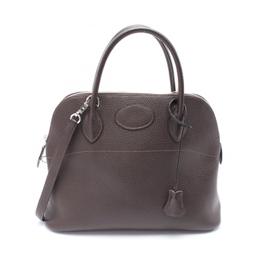 HERMES Bolide31 Havane Handbag Taurillon Clemence Brown Used Women